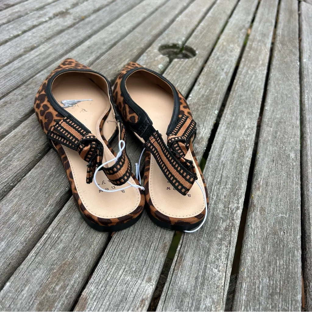 Women's London Sling Back Flats - A New Day size 8 animal print cheetah brown - Image 4