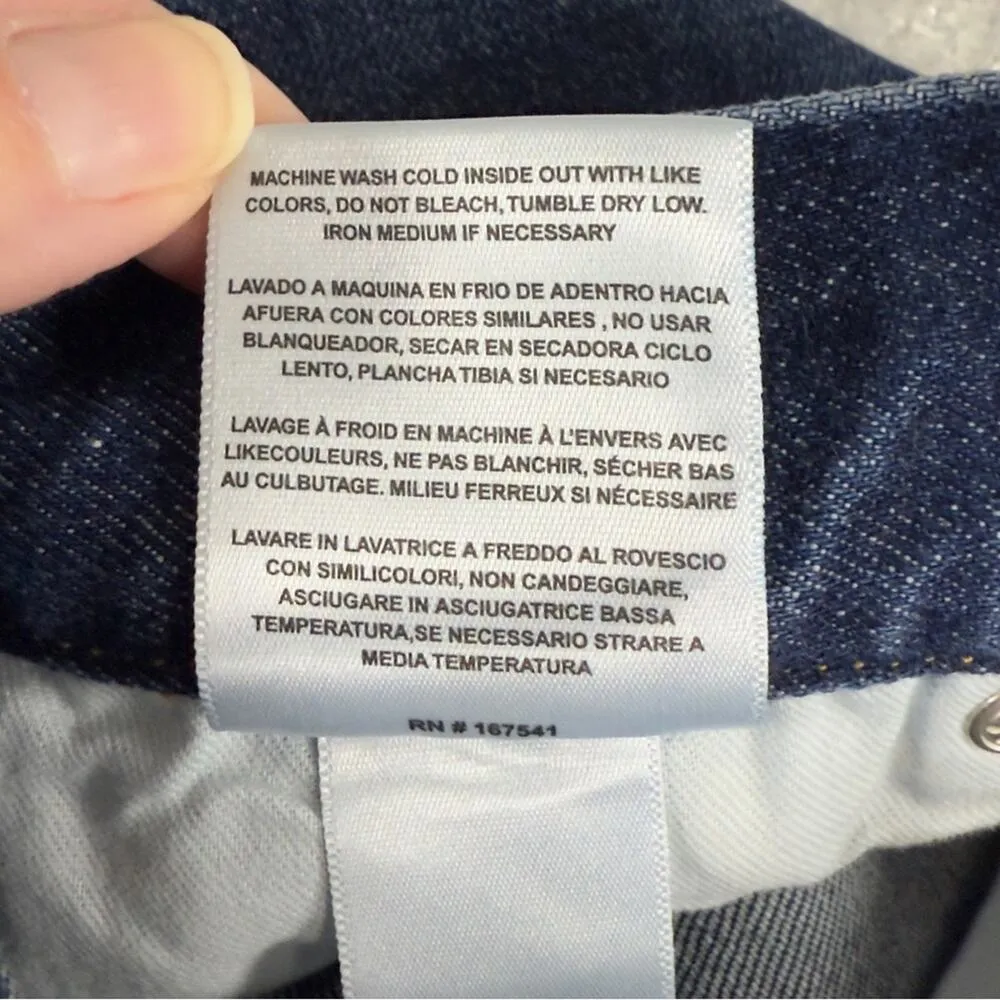 Daily Blue By AG Manya Jeans Straight Leg High Rise Dark Legacy Wash Size 26 NEW - Image 15