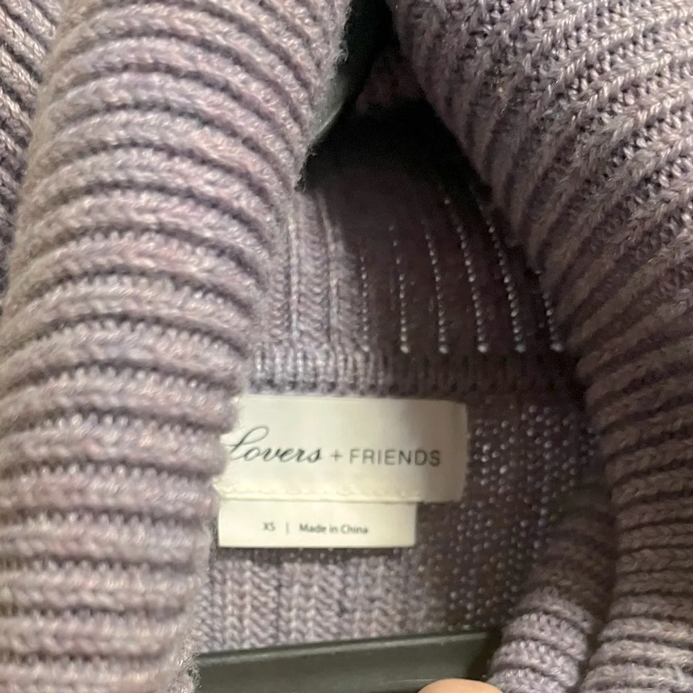 Lovers and Friends Casanova Sweater in Dusty Purple size Xs - Image 3