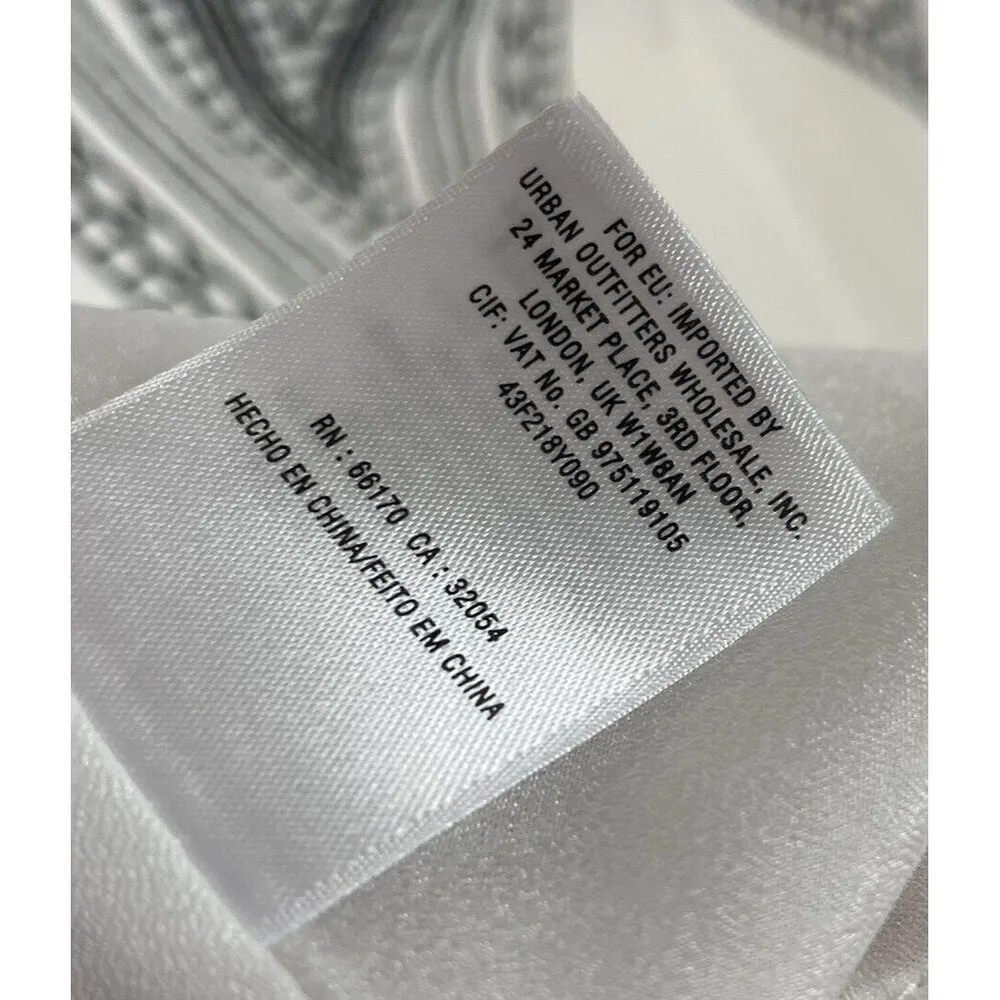 Free People Radiating Angels White Flowy Embroidered Strapless Mini Dress Sz S - Image 9