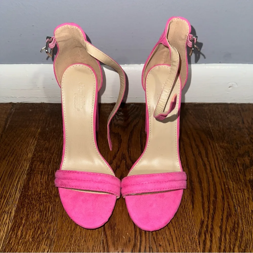 NWOT Pink High Heels with Ankle Strap Size 6 - Image 3