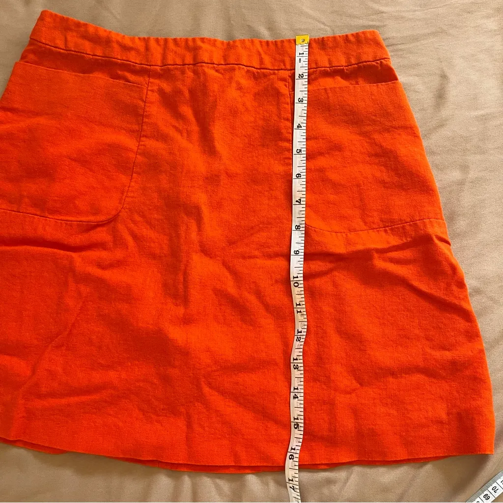 ASOS Design Orange Linen Blend Mini Skirt - Image 5