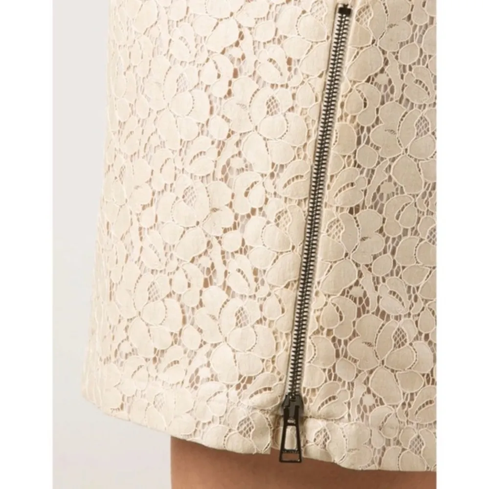 BELSTAFF Arden Lace Mini Skirt Parchment Size 40 or Small - Image 7