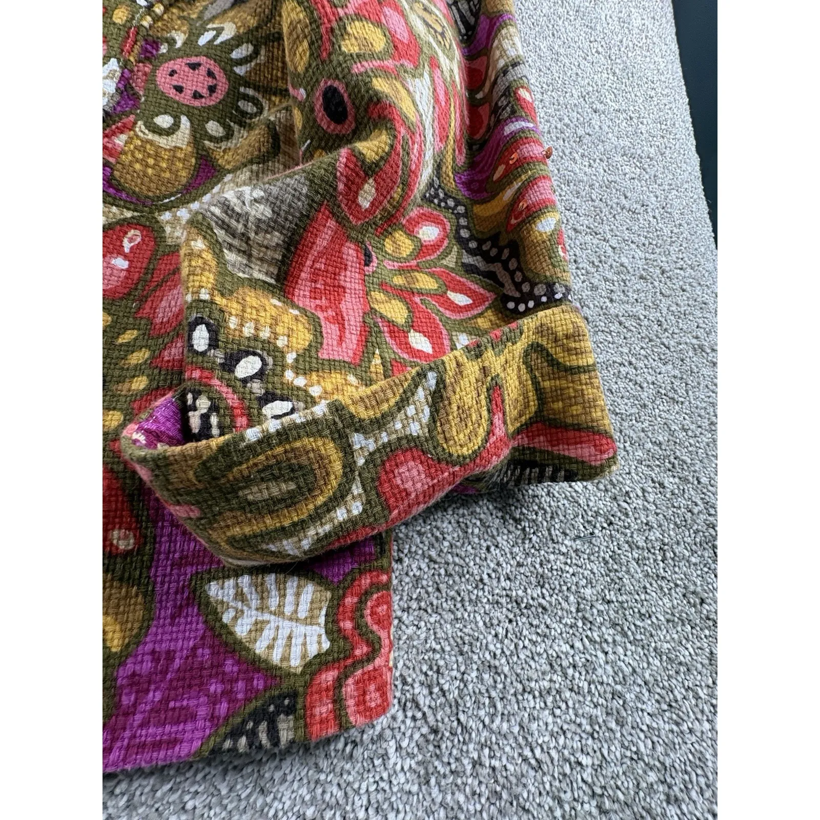 Laura Ashley Womens 3X Boho Floral Tapestry Jacket Lined Sequin Embellished - Image 7