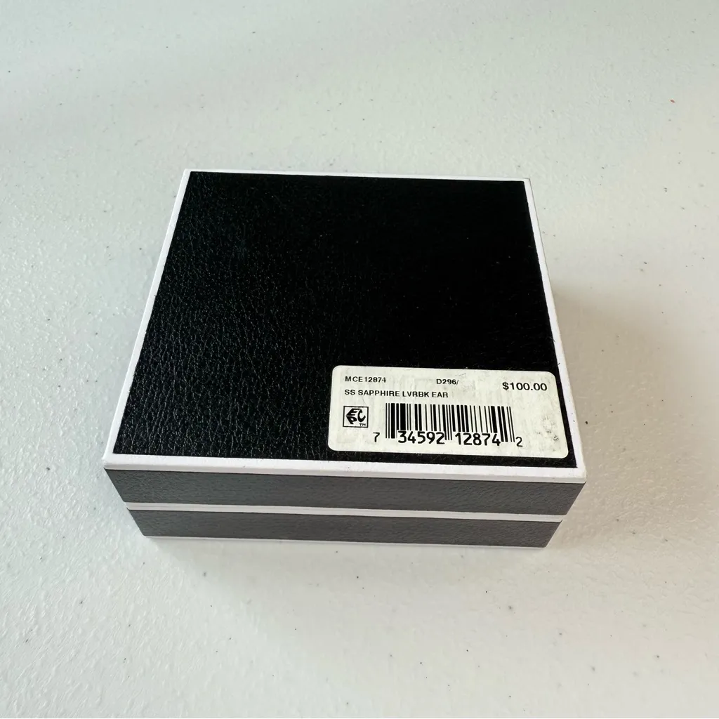 RH Macy’s & Co Sterling Silver sapphire and Diamond earrings - Image 7