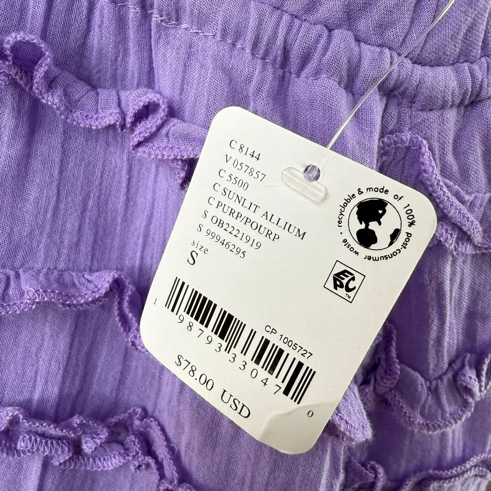 Free People Free-est Purple Darcy Mini Babydoll Dress New with tags Size Small - Image 7