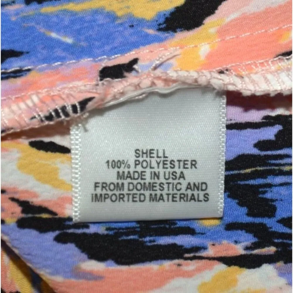 Charles Henry Ladies XS Shift Dress Watercolor Pattern Sleeveless Racerback Mini - Image 10