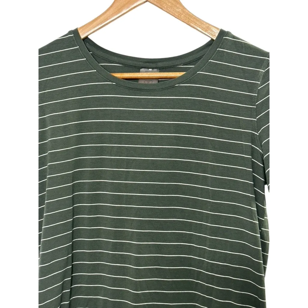 Calia For Carrie Underwood Relaxed Fit Green Striped T - Image 2