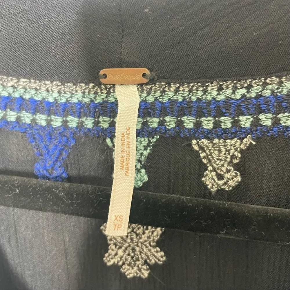 Free People Star Gazer Embroidered Tunic Dress Boho Dress XS 276 - Image 9