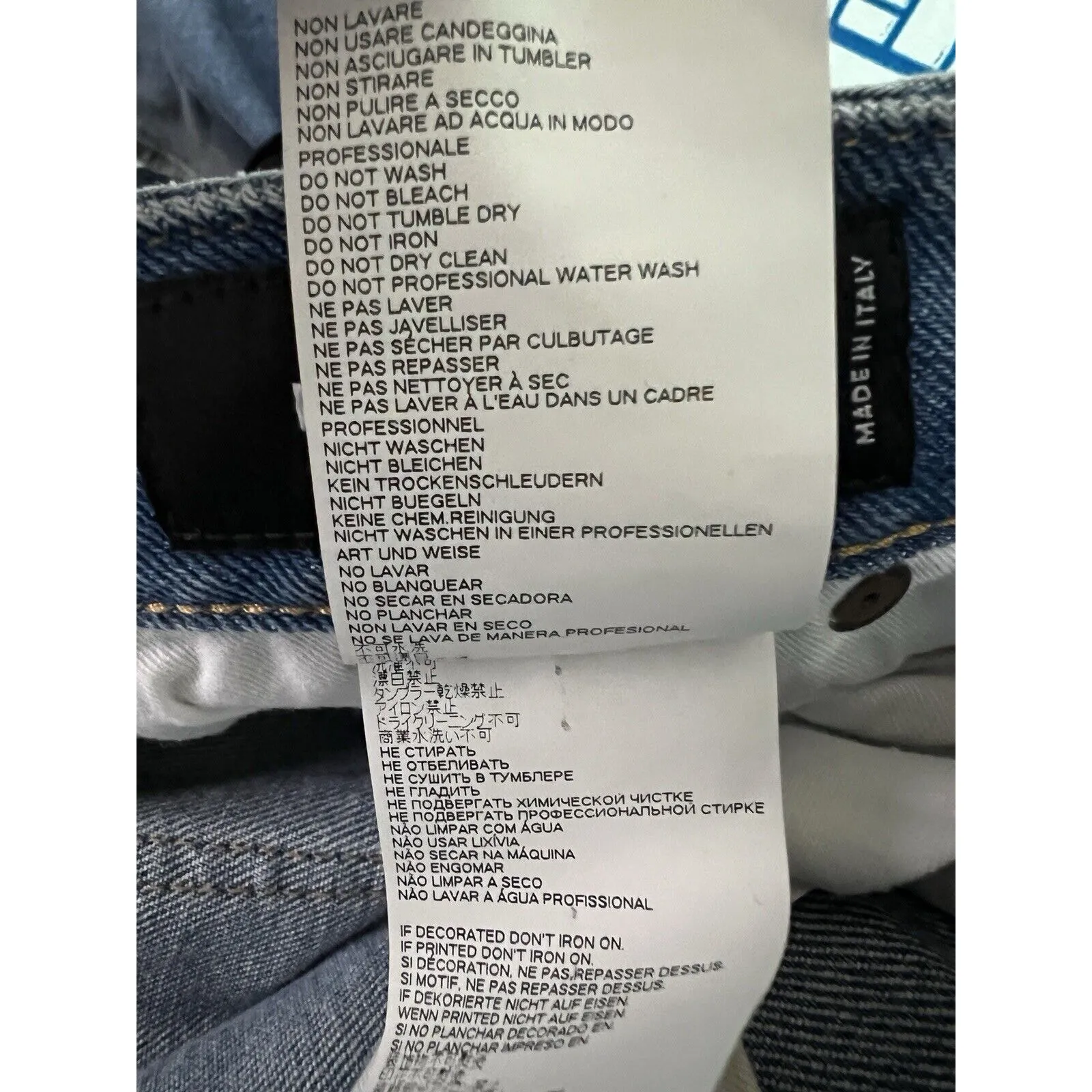 DSQUARED2 Jeans Womens Jennifer Cropped Low Rise Blue Button Fly Size 38 4 6 - Image 9