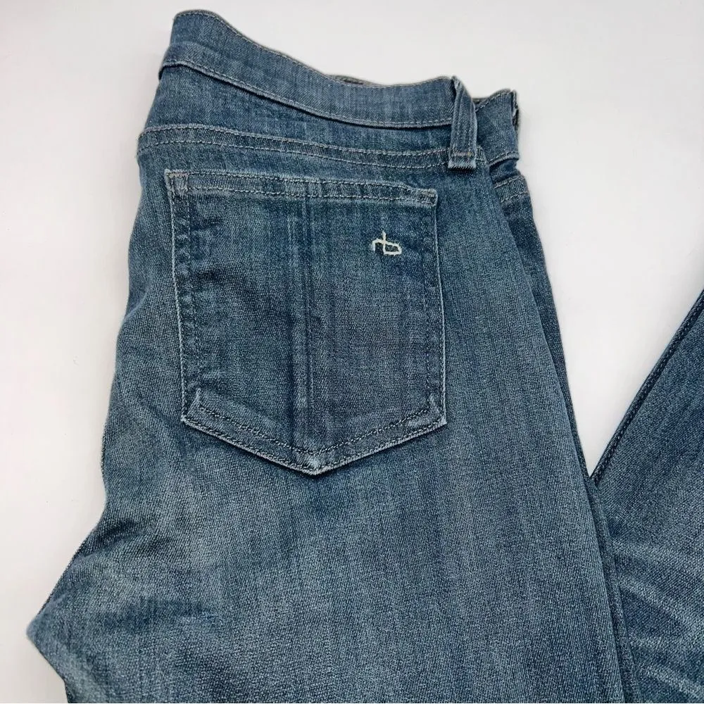Rag & Bone Woman's Skinny PINNER Cut Medium Wash Mid-Rise Jeans Size 26 - Image 2