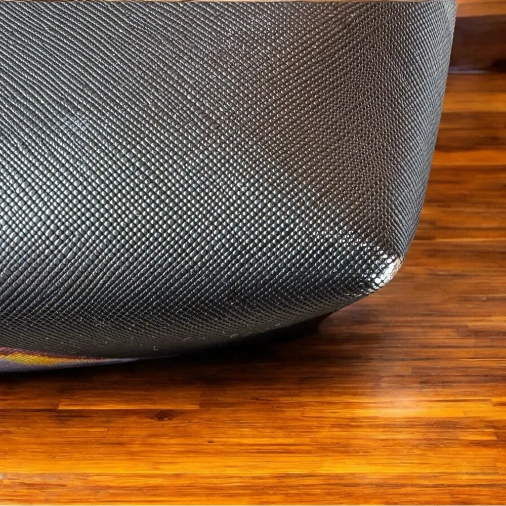 TRINA TURK Floral Cosmetic Bag – Black with Bold Red Flowers - Image 5