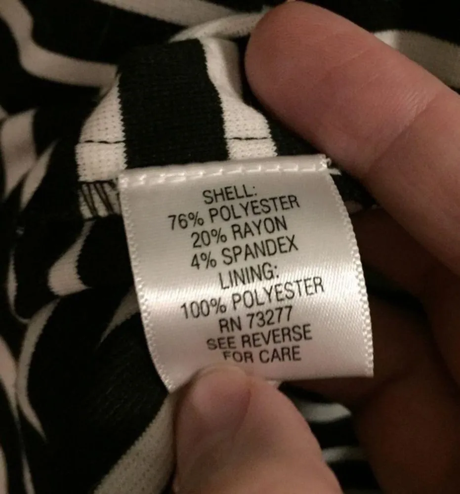 Black White Striped A-Line Skater Fit Flare Dress - Image 5