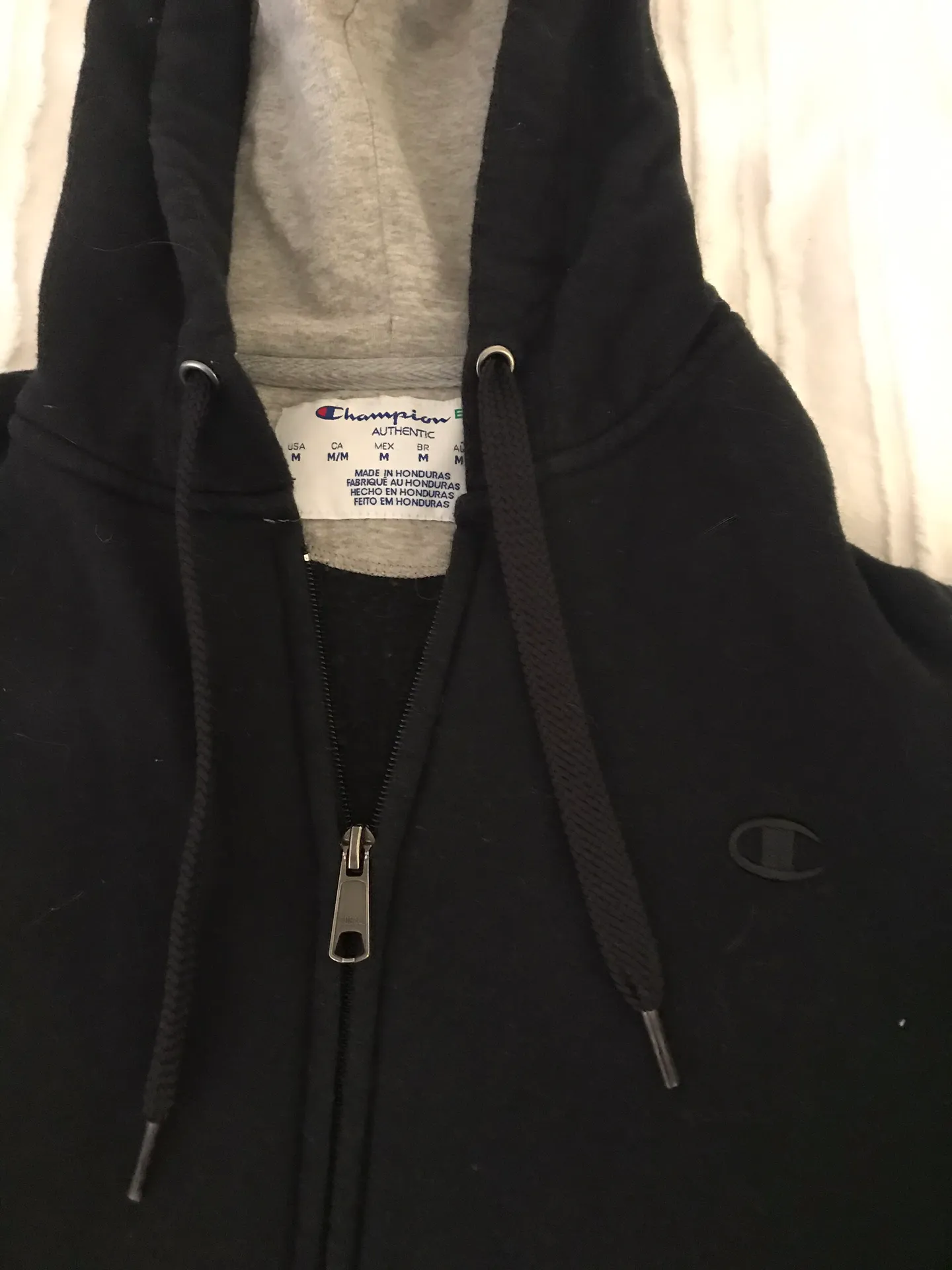 Champion Black Zip Up Hoodie - Image 4