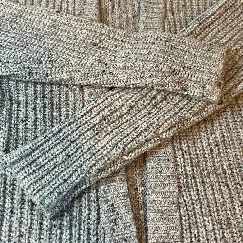 Brooks Brothers Open Cardigan Sweater Beige/Gray Size Small - Image 7