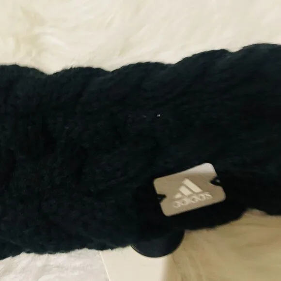 Adidas Women's Fashion Headband Sports Running Training Knit Black One Size NWT‎ - Image 4