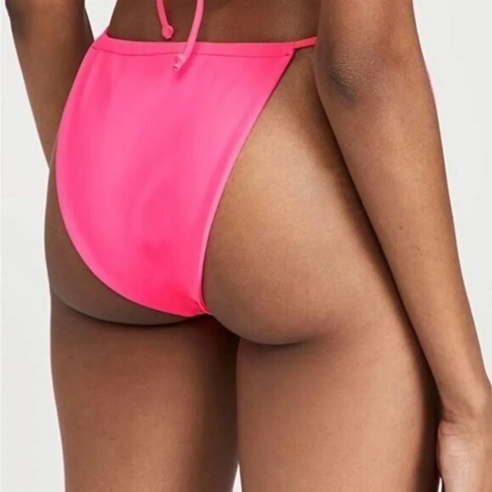 Good American Tiny Ties String Bikini Bottom Hot Pink 5 US 2XL - Image 2