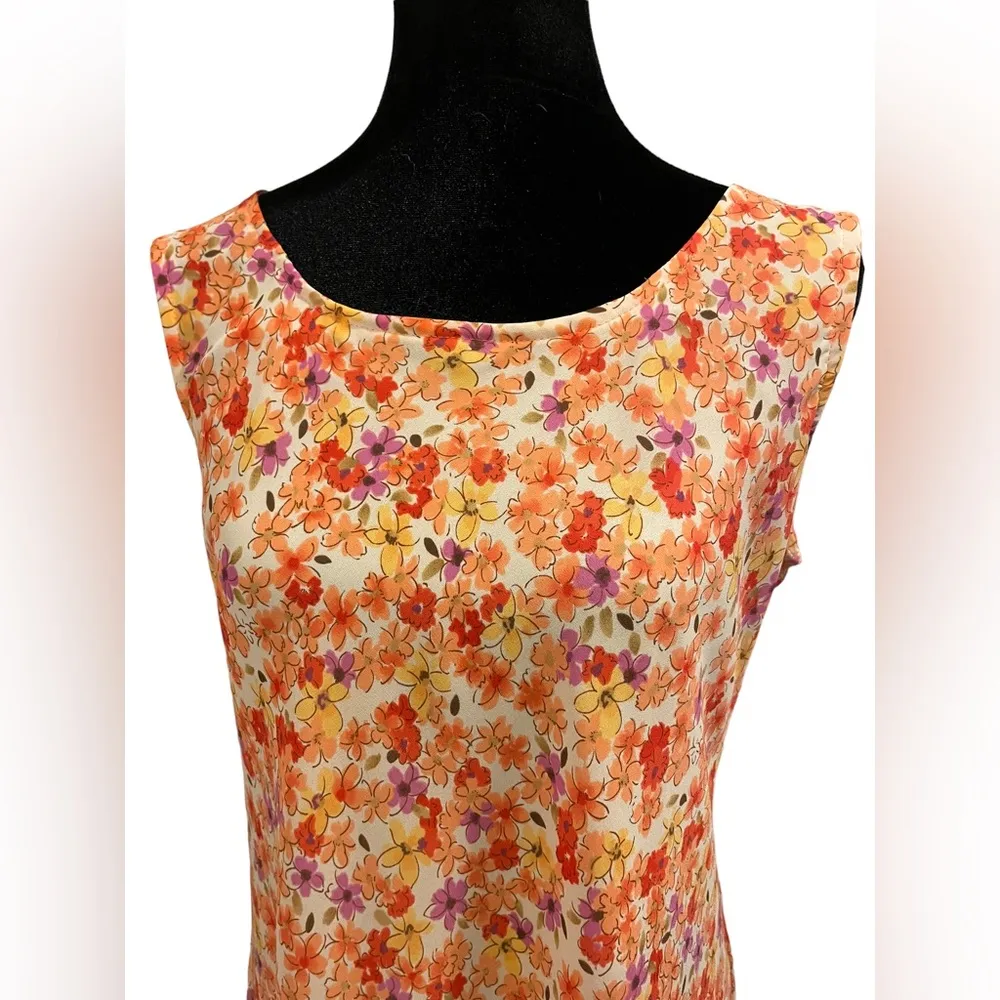 Dressbarn Vintage Whimsical Artsy Cottagecore Spring Garden Floral Maxi Dress - Image 2