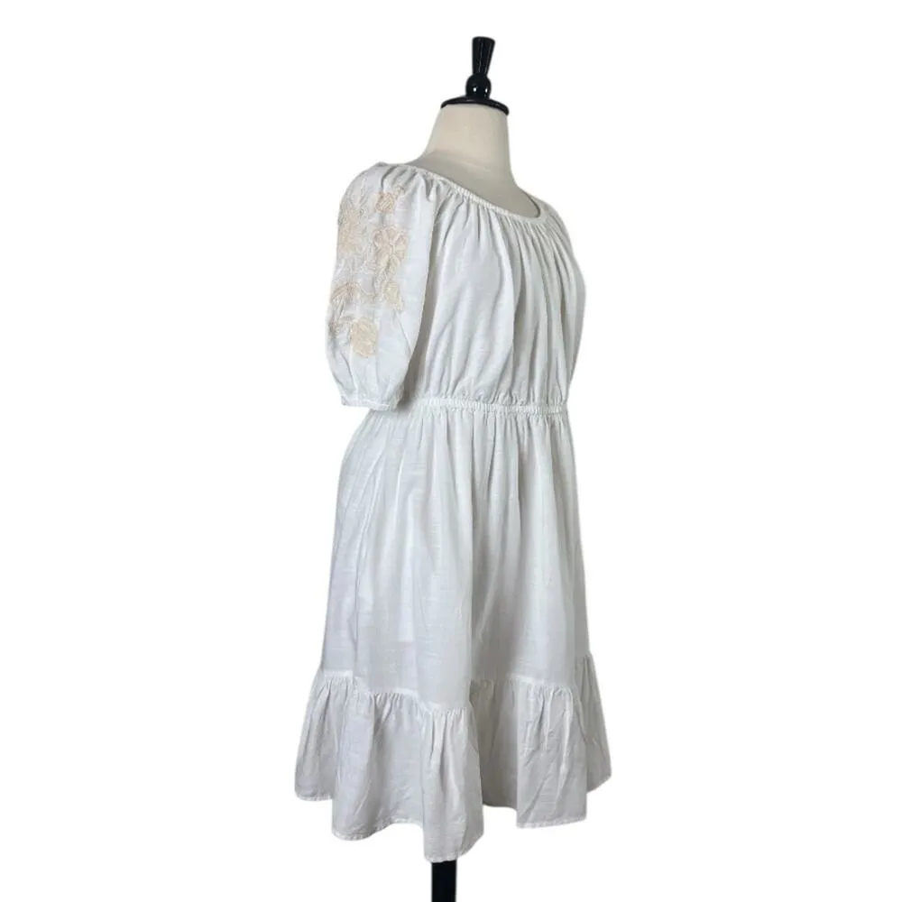 Knox Rose New Dress Embroidered Off Shoulder White Cream Women’s us Size XXL - Image 3