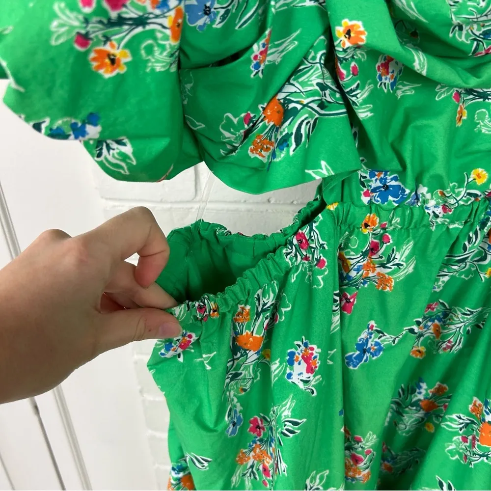 NWT A New Day Green Tropical Floral Cut Out Dress Size XXL - Image 7