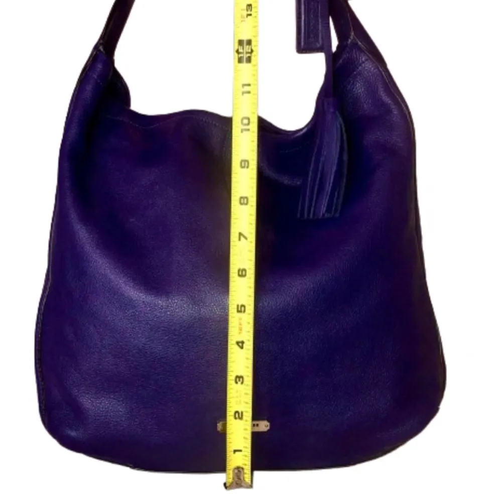 COACH AVERY Pebbled Purple Leather Hobo Shoulder Bag F23309 - Image 7