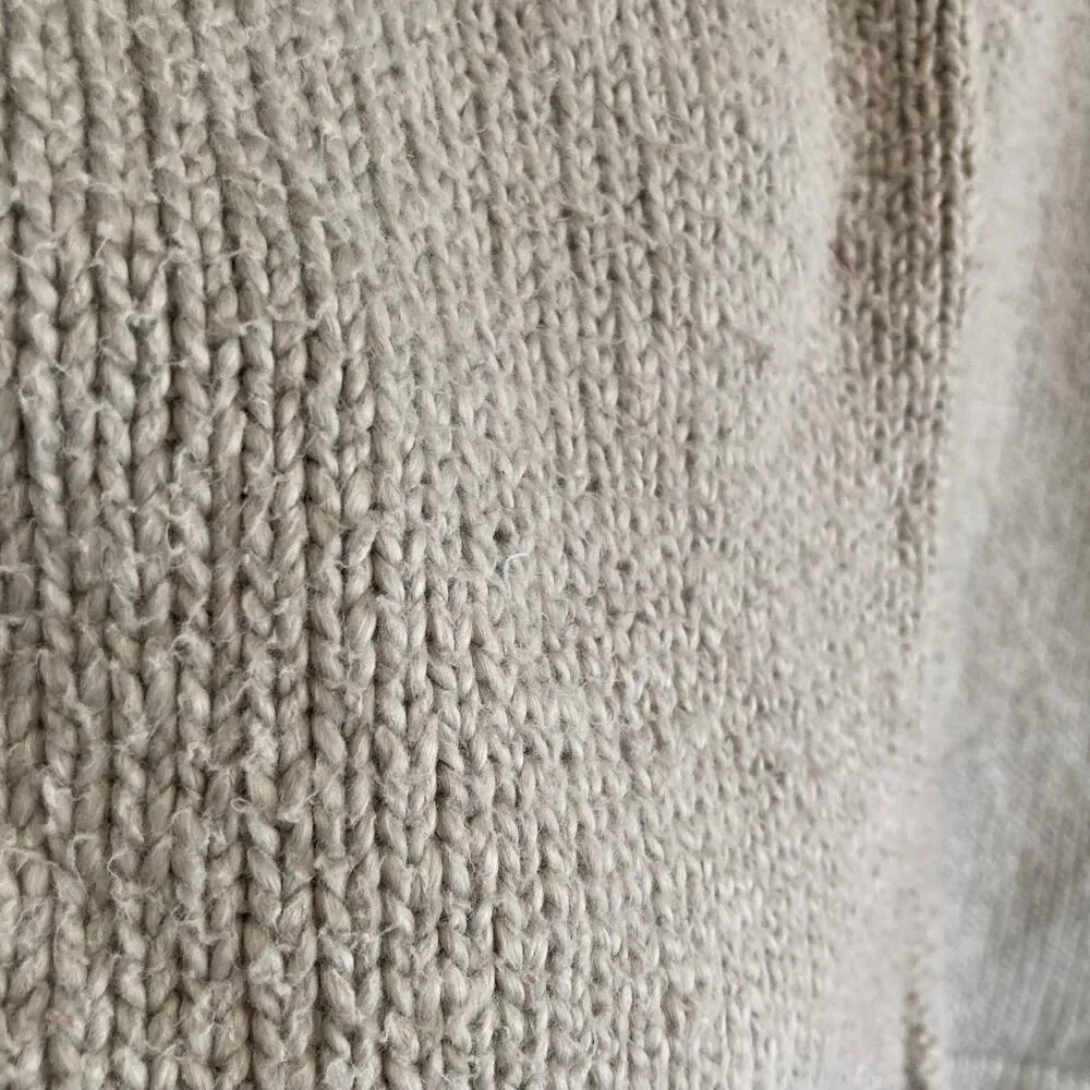 LL Bean Sage Green Cotton Knit Full Zip Cottagecore Cardigan Sweater Size Medium - Image 10