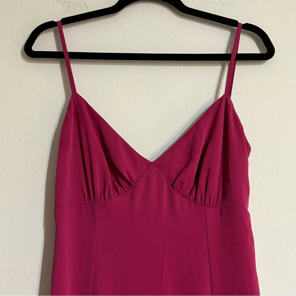 Abercrombie & Fitch Mermaid Slip Maxi Dress Fuchsia Size Small Petite - Image 5