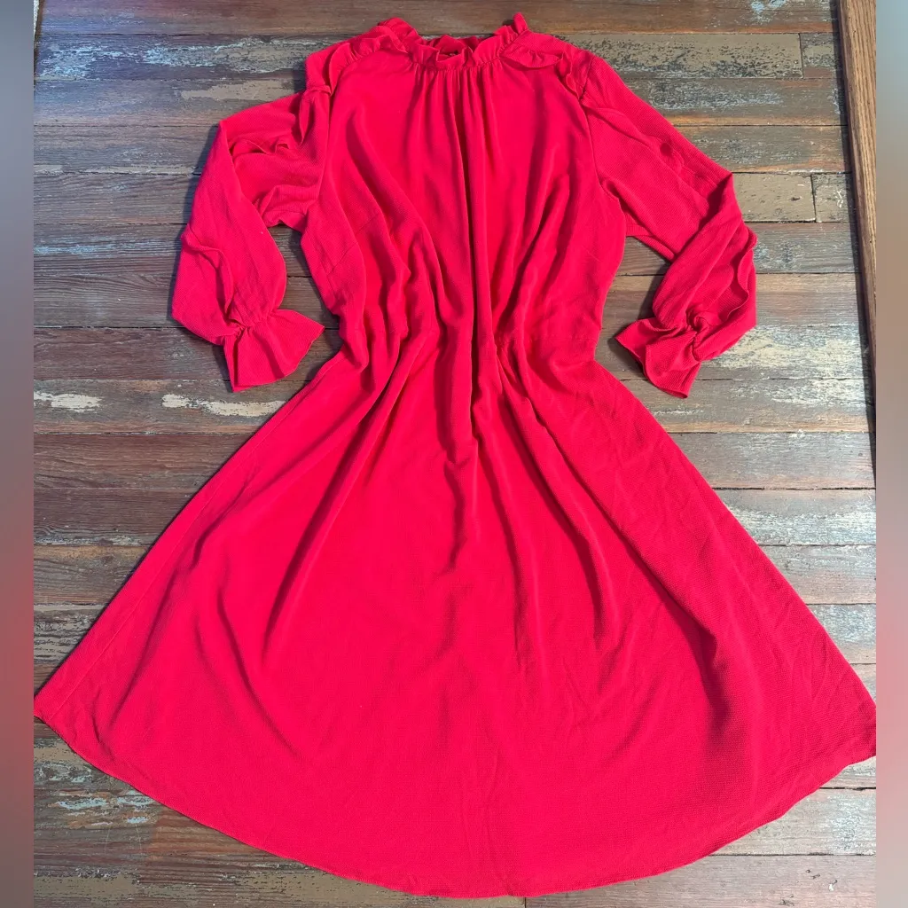 Donna Morgan Ruffle Sleeve Fit & Flare Dress ~ Size 24 💛🍄 - Image 6