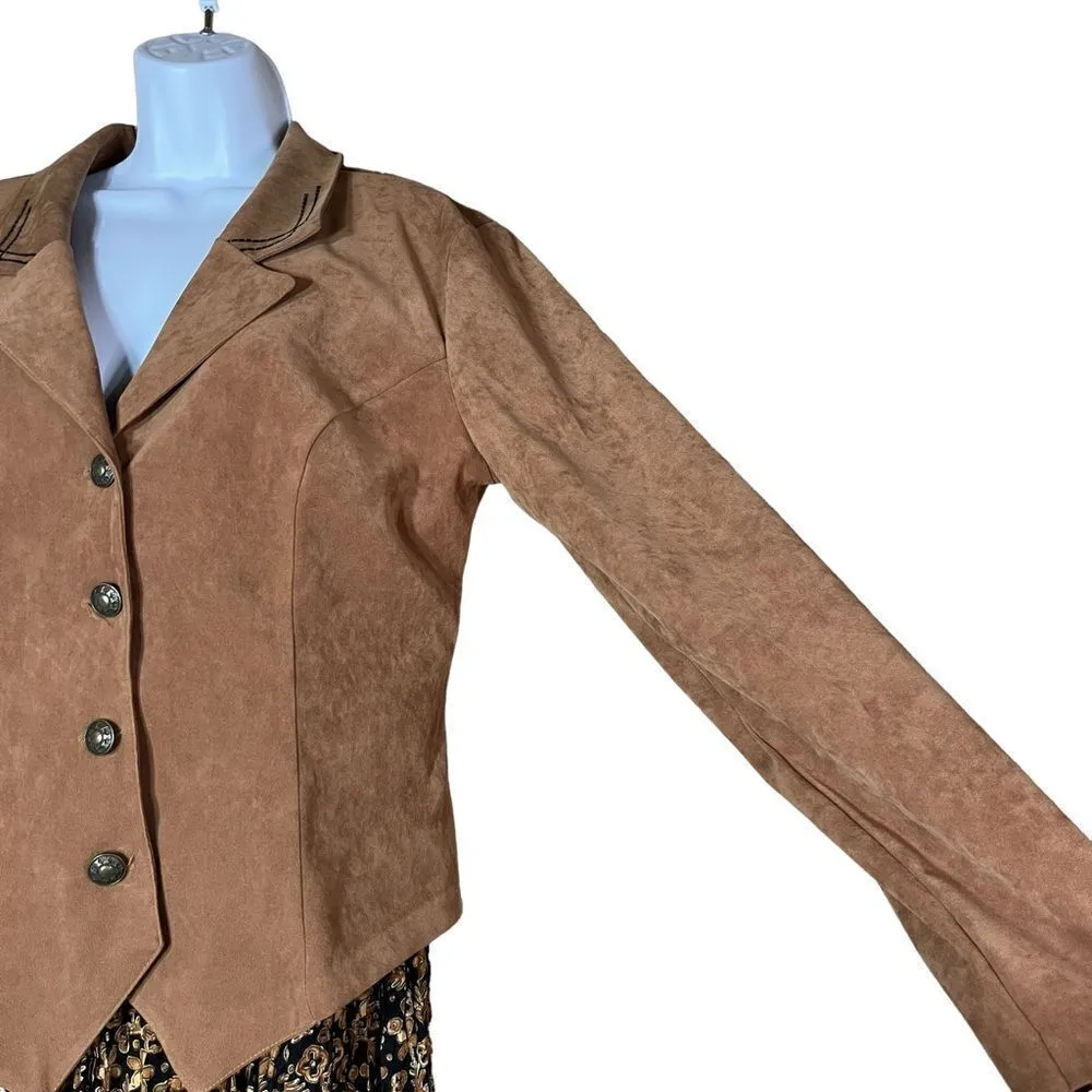 Vintage 90’s Stonebridge Dress Tan Size 14 - Image 4