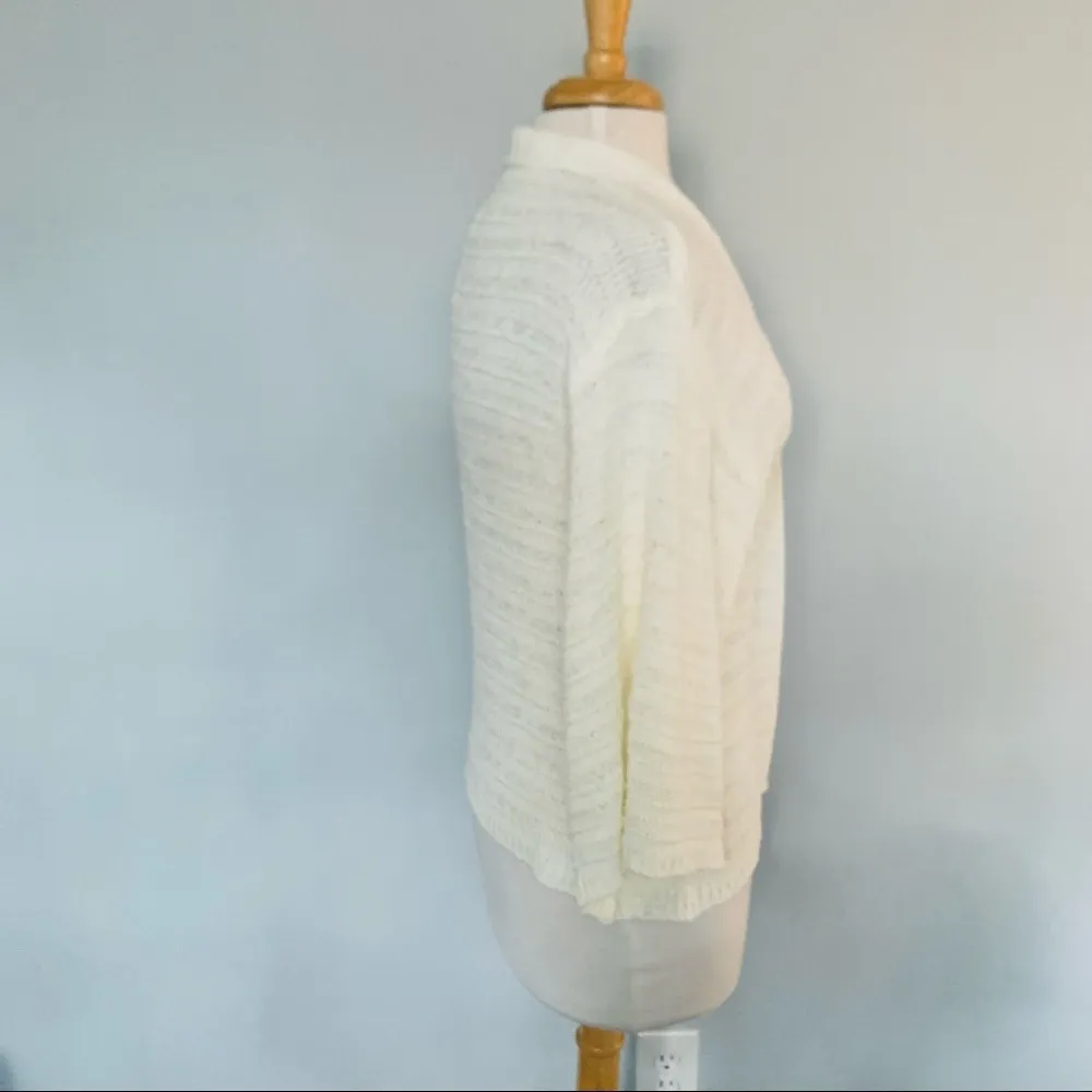 Anthropologie NWT  Cream Ivory Boho Wide Arm Sweater Cardigan One Size - Image 4