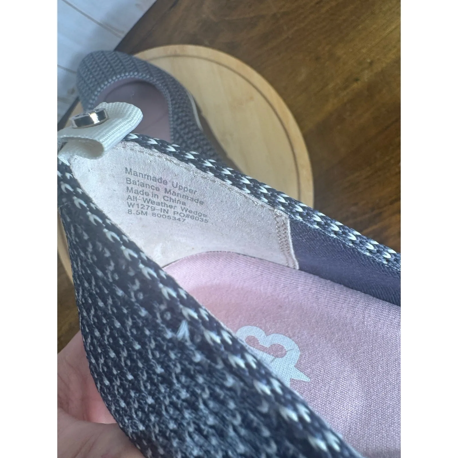 Betabrand Blue All Weather Almond Closed Toe Wedges Slip On Shoe Size 8.5 Nwot - Image 4