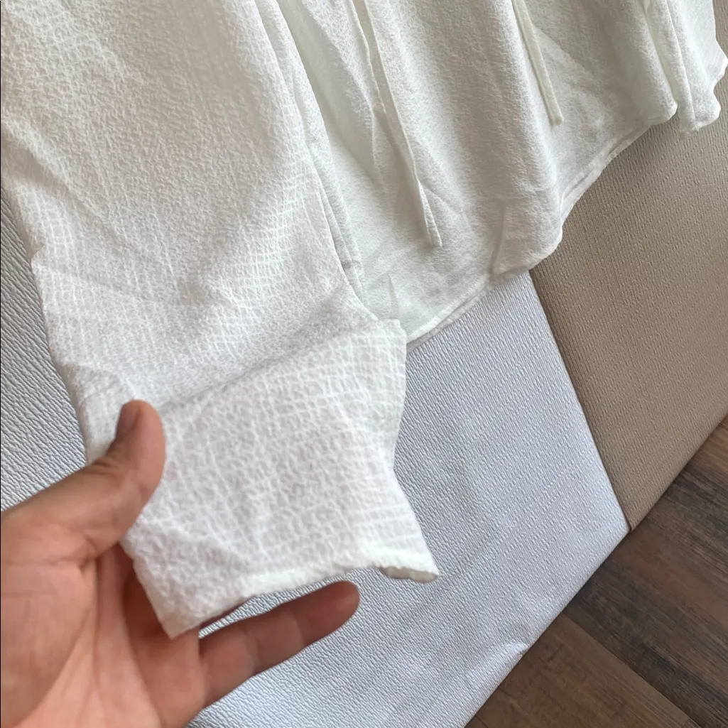 Calvin Klein White Ruffle Top - Image 6