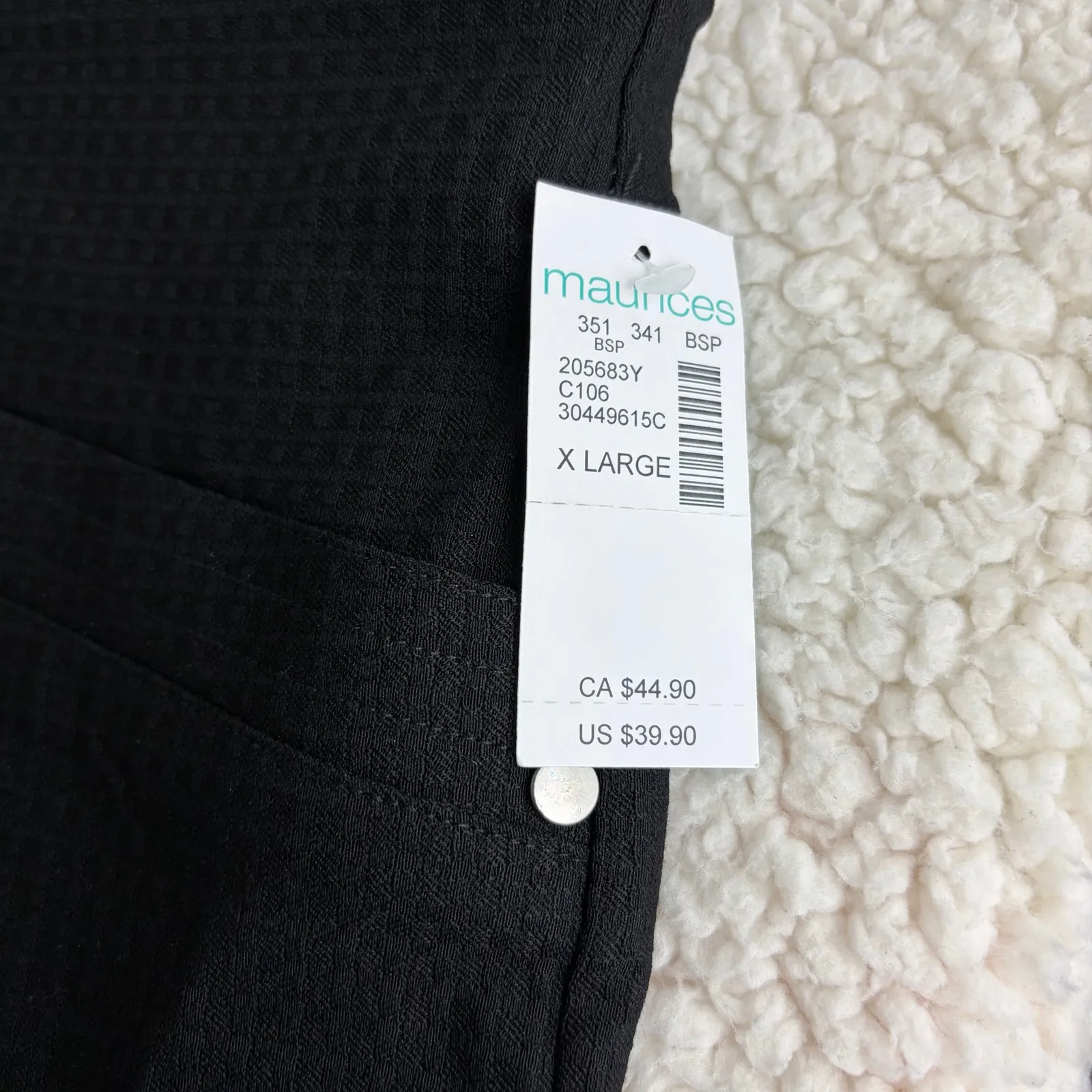 Maurices Bengaline Skinny Crop Pants Size XL Black NWT - Image 4