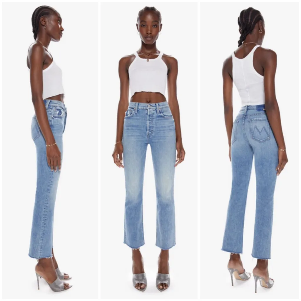 💕MOTHER SUPERIOR💕 The Tripper Flood Fray Jeans ~ Left In The Dust 29 NWOT Blue - Image 4