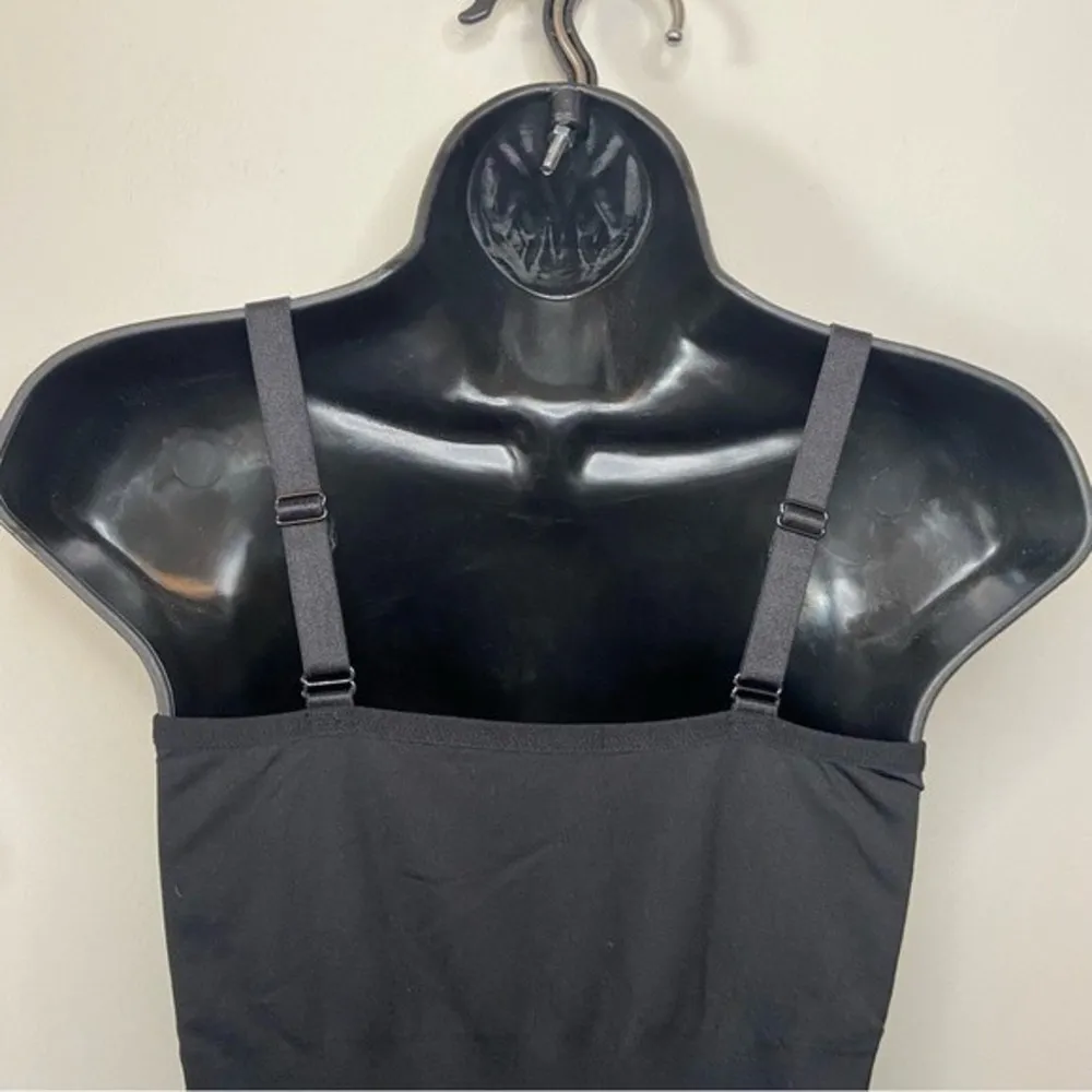 Juicy Couture Black Bling Cami Compression Tank Adjustable Straps Sz Large Y2K - Image 7