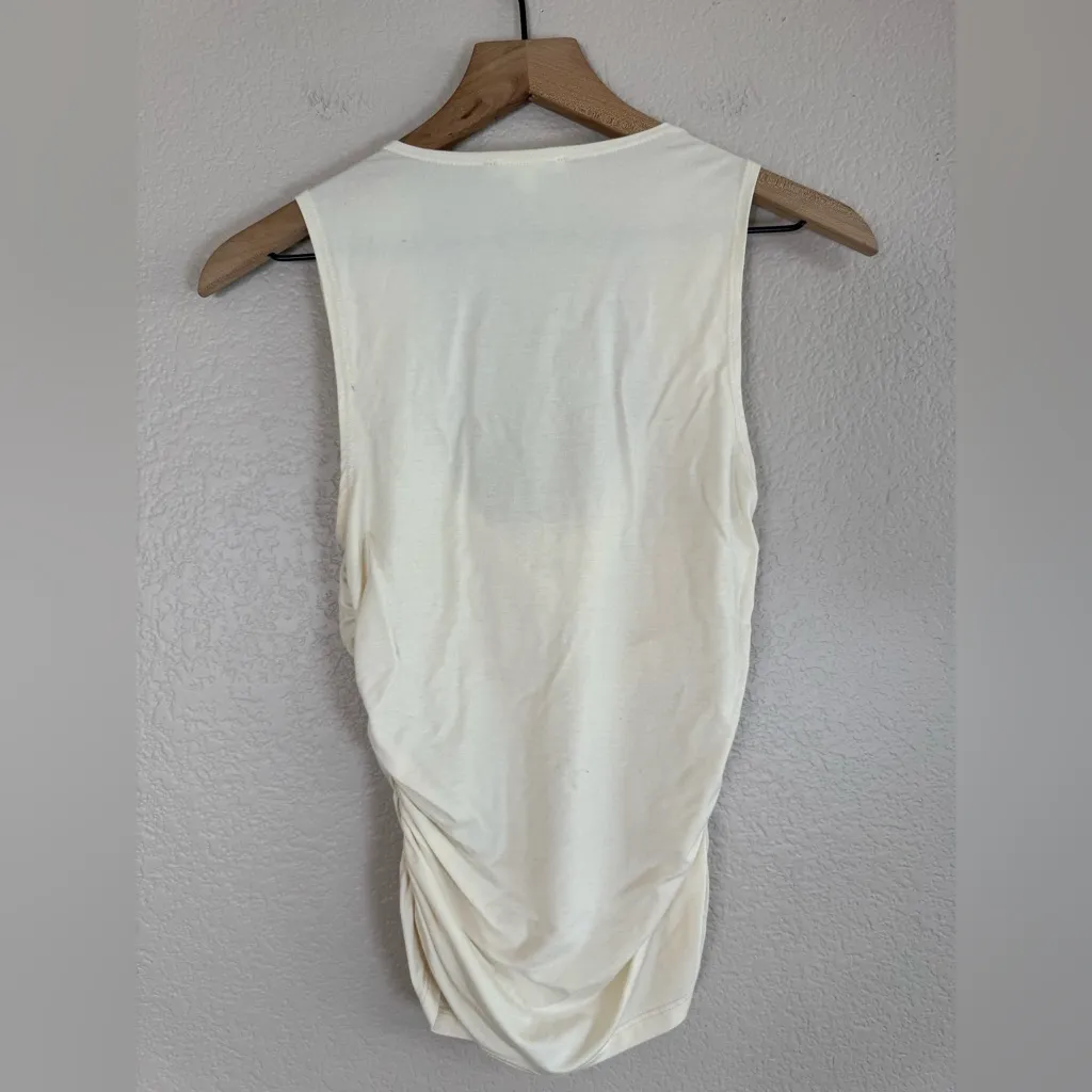 Reformation Greyson Knit Sleeveless Top in Cream size Medium $68 - Image 8