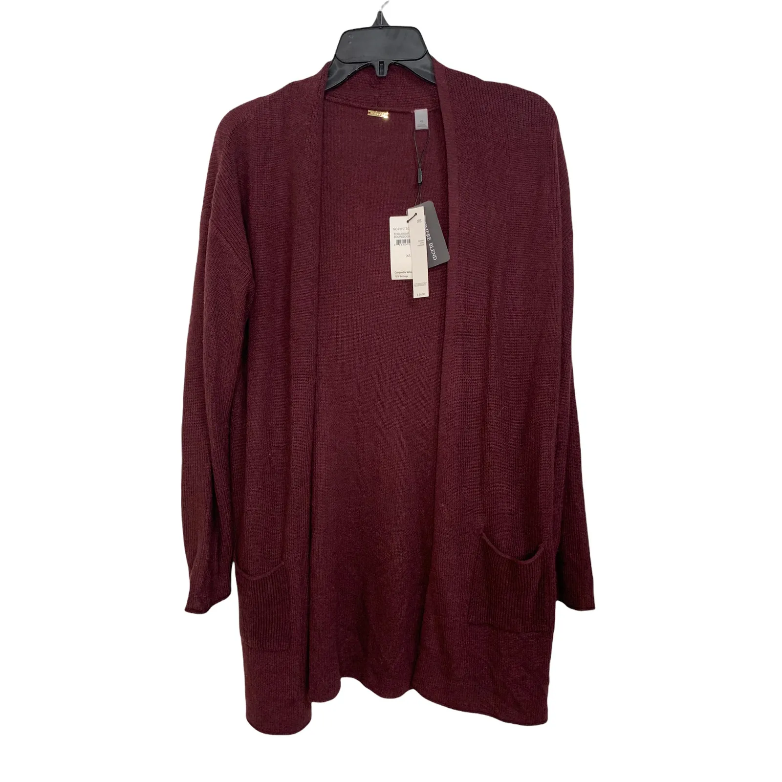 T TAHARI Pocket‎ Cardigan In Bourgogne size XS NWT $98 - Image 6