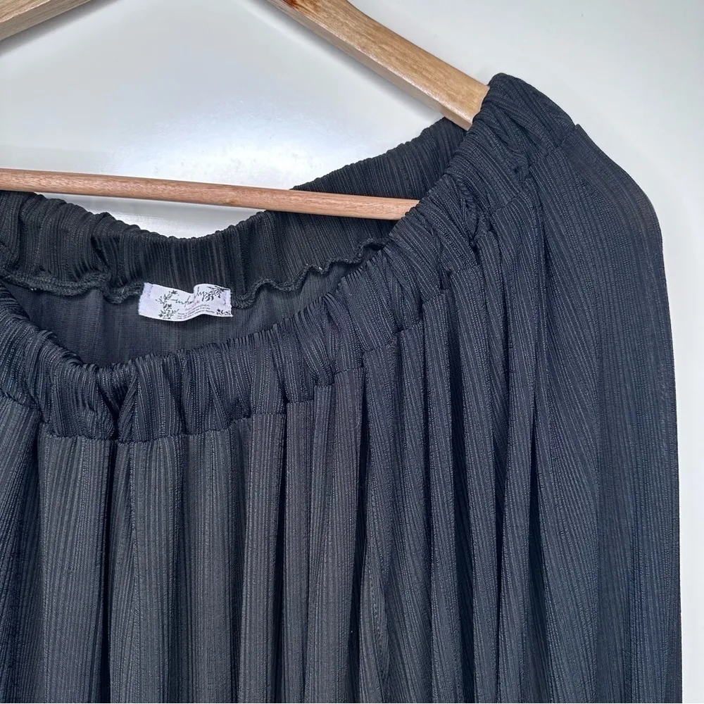 Free People Intimately Black Dolman Sleeve Off The Shoulder Top OS - Image 6