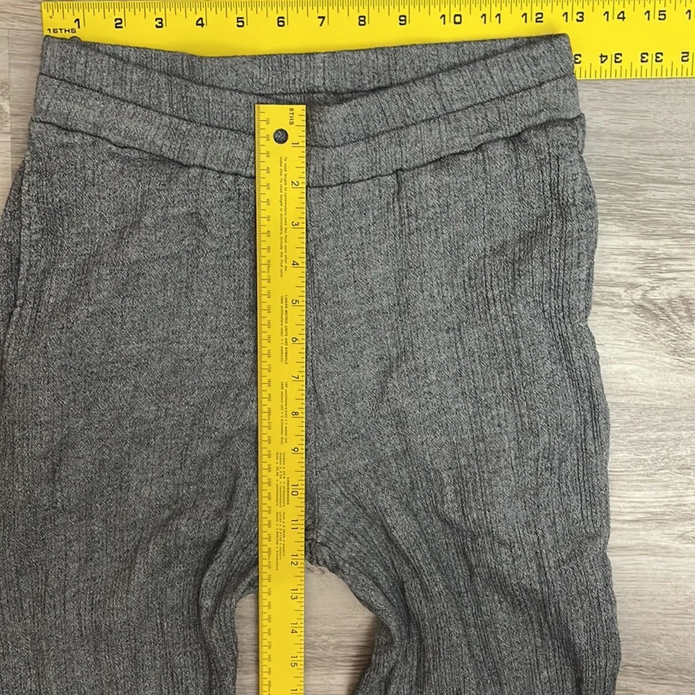 Comfy USA Heather Gray Elastic Waist Pull On Cropped Pants Size XS - Image 8