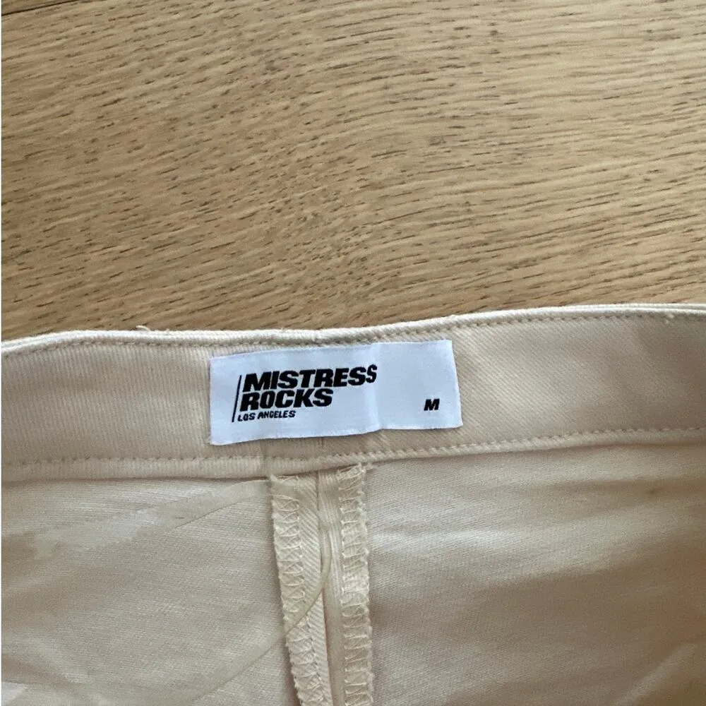 Mistress Rocks - Best Life Cargo Pants in Cream - Image 3