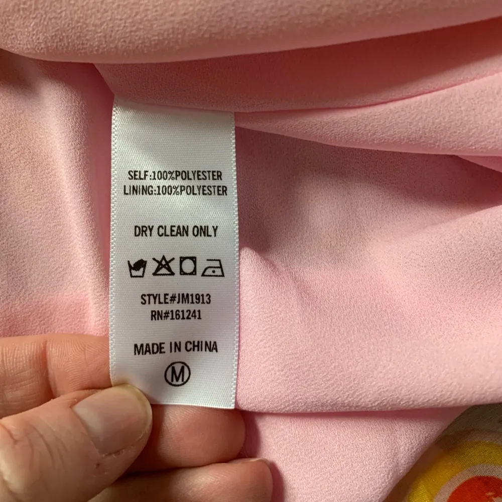 J. Marie Long Sleeve Mini Dress Orange and Pink Rainbow M Size M - Image 7