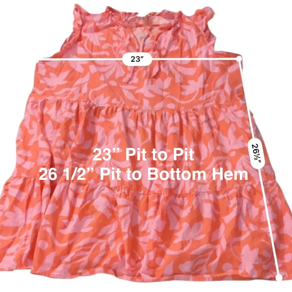 Pink and Red Sleeveless Dress Size XXL - Image 8