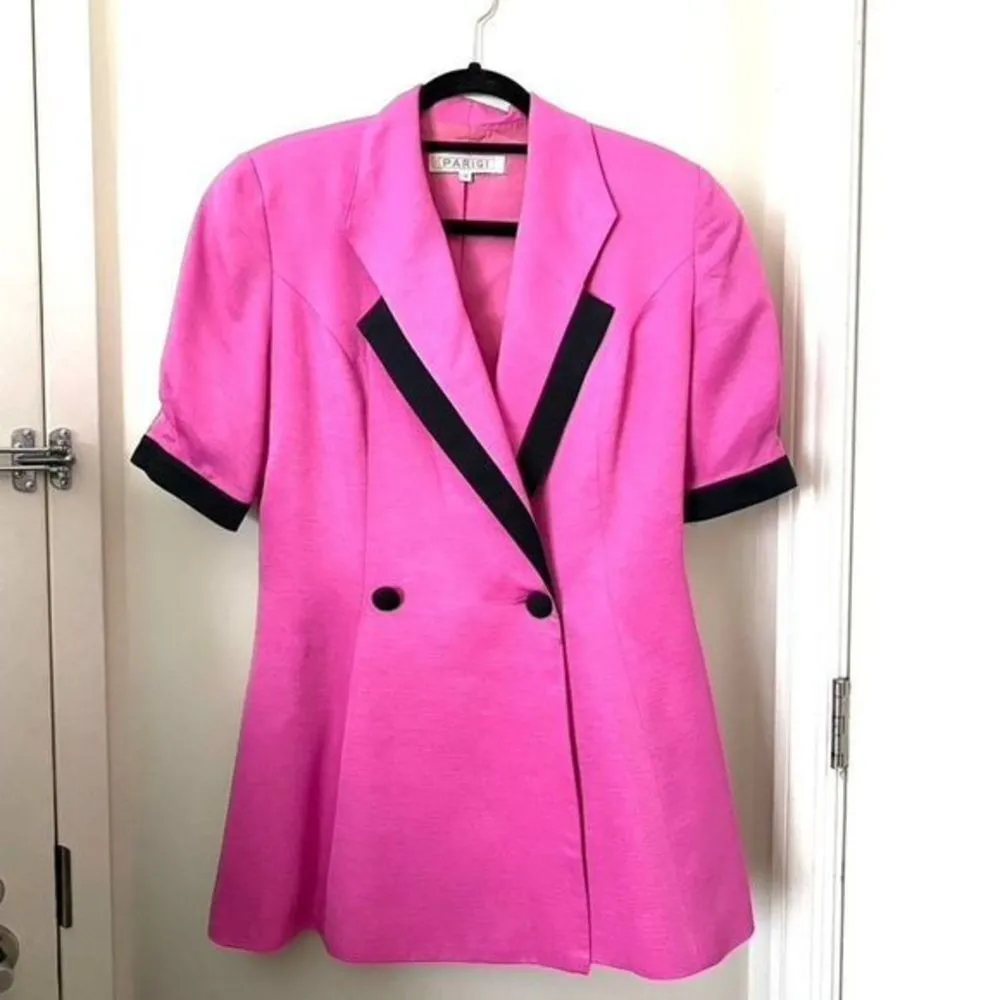 ‎PARIGI Bright Pink Blazer VINTAGE Pink Size 8 - Image 2
