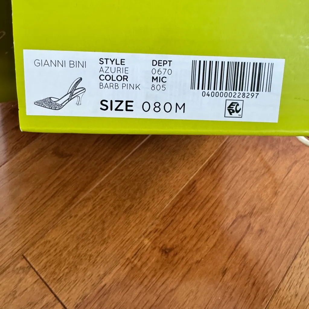 Gianni Bini, the Azurie Suede Studded
Slingback Pumps Size 8 new in box - Image 9