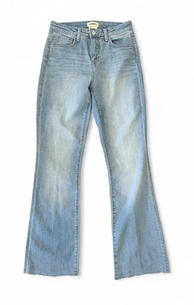L’AGENCE High-Rise Flare Jeans in Light Wash – Size 25 - Image 1