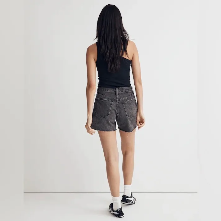 Madewell‎ Relaxed Mid-Length Denim Shorts Bradbrook Wash  Black NWT Size 33 - Image 2