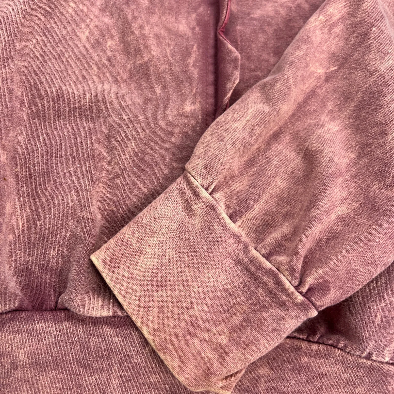 Eri + Ali Weckerlie Scalloped Pink Acid Wash French Terry Sweatshirt Size M Size M - Image 12