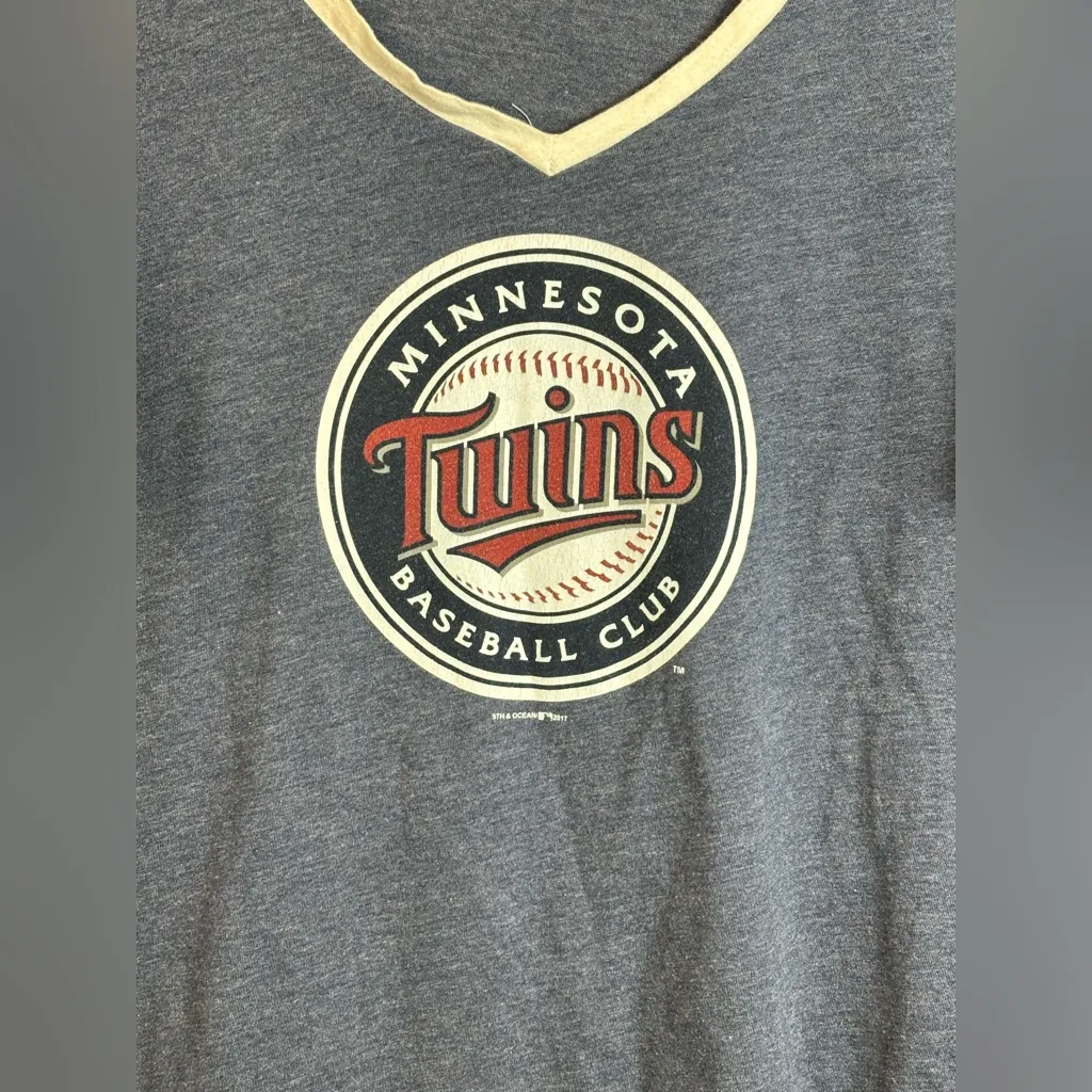 Genuine Merchandise By 5th & Ocean Woman’s Minnesota Twins Baseball MLB Tee - Image 2