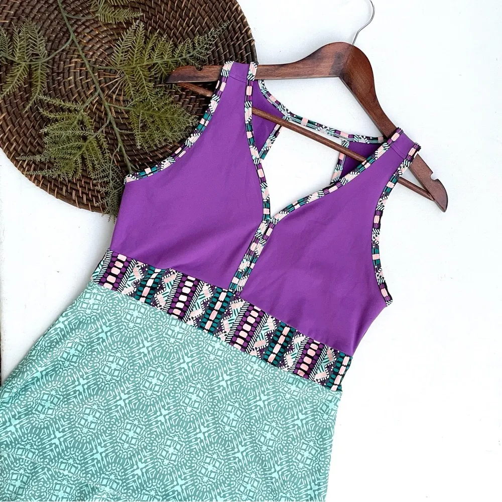 Marmot Womens Dress Becca Clear Sky Violet Multicolor Sleeveless Large - Image 2