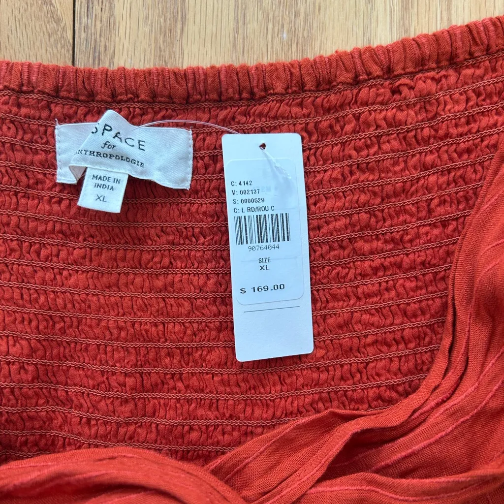 LSPACE x Anthropologie Jumpsuit Women Orange Kailani Beach Boho Vacay Size XL - Image 7